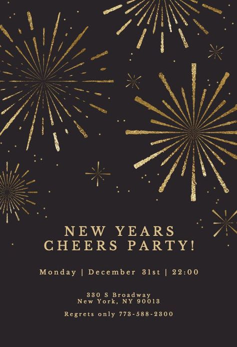 Golden Fireworks, Grand Opening Invitations, Gala Invitation, New Years Eve Invitations, Graduation Party Invitations Templates, Party Invitation Design, Cocktail Party Invitation, Greetings Island, Diwali Party