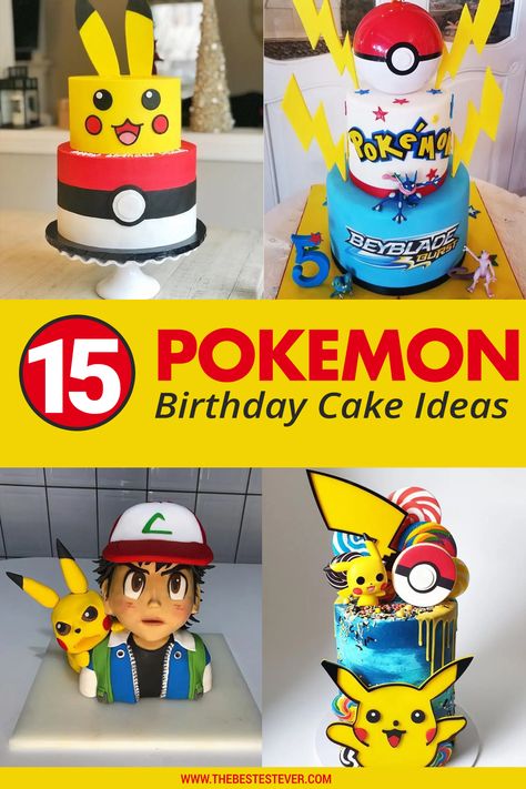 Pokemon Birthday Cake Ideas Pokemon Cakes Birthday, Pokemon Cake Recipes, Pokemon Party Cake, Pokémon Cake Diy, Pokémon Birthday Ideas Cake, Pokemon Cakes Birthday Boys, Pokemon Bday Cake, Simple Pokemon Cake Ideas, Pokémon Birthday Cake Ideas