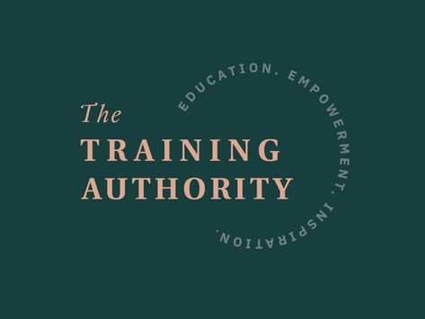 The Training Authority. coaching work training help empowering education coach vector logotype identity brand branding logo Education Consultancy Logo, Business Coaching Logo, Business Coach Branding, Wordmark Logo Typography, Business Coach Logo, Divorce Coaching, Systemisches Coaching, Coaching Brand, Life Coach Logo