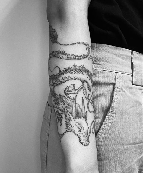 Dragon Tattoo Ankle Wrap, Dragon Leg Tattoo Wrap, Wrap Around Dragon Tattoo Leg, Haku Wrap Tattoo, Haku Arm Wrap Tattoo, Haku Dragon Tattoo Back, Haku Leg Tattoo, Haku Arm Tattoo, Dragon Arm Band Tattoo