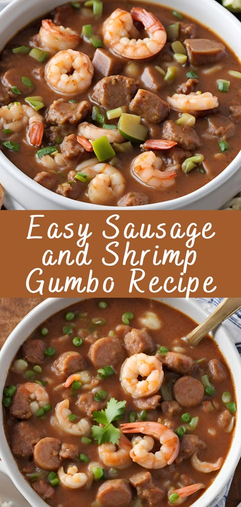 If you’re craving a taste of New Orleans but want to keep things simple, this Easy Sausage and Shrimp Gumbo recipe is the perfect dish for you. Gumbo is a classic Creole dish that’s rich, flavorful, and deeply comforting. Traditionally made with a variety of meats, seafood, and a thickened broth, gumbo is a meal that’s meant to be shared and savored. This version streamlines the process without sacrificing any of the delicious flavors, making it ideal for busy weeknights or a cozy... Shrimp Gumbo Recipe Easy, Easy Shrimp Gumbo, Shrimp And Sausage Gumbo Recipe, Seafood Gumbo Recipe Easy, Slow Cooker Gumbo, Sausage And Shrimp Gumbo, Blt Dip Recipe, Shrimp Gumbo Recipe, Sausage Gumbo Recipe