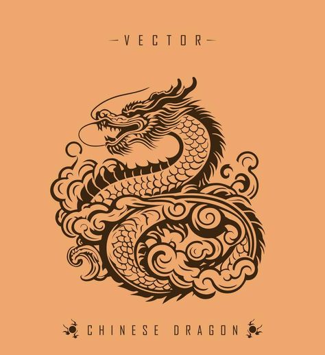 Chinese Dragon Vector, Dragon Logo Design Ideas, Dragon Graphic Design, Smartwatch Wallpaper, Chinese Wedding Decor, Logo Dragon, Chinese Logo, Dragon Chino, Dragon Logo