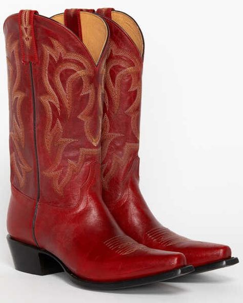 Shyanne Womens Lucille Western Boots - Snip Toe, Red Red Cowgirl Boots, Shyanne Boots, Red Cowboy Boots, Womens Cowgirl Boots, Leather Cowgirl Boots, Ariat Boots, Roper Boots, Western Boots Women, Cowboy Boots Women