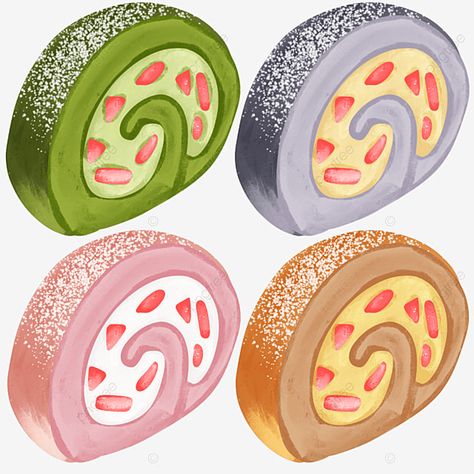 Cake Icon, Cake Png, Swiss Roll Cake, Cake Drawing, Cake Illustration, Cartoon Clouds, Swiss Roll, Roll Cake, Gorgeous Cakes