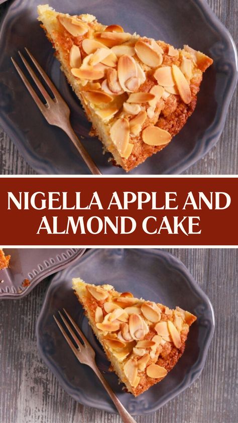 Nigella Apple and Almond Cake Flaked Almonds Recipe, Eating Apple Recipes, Ground Almonds Recipes, Apple Almond Cake, Apple And Almond Cake, Nigella Lawson Recipes, Autumn Dessert, Apple Cakes, Dairy Free Cake