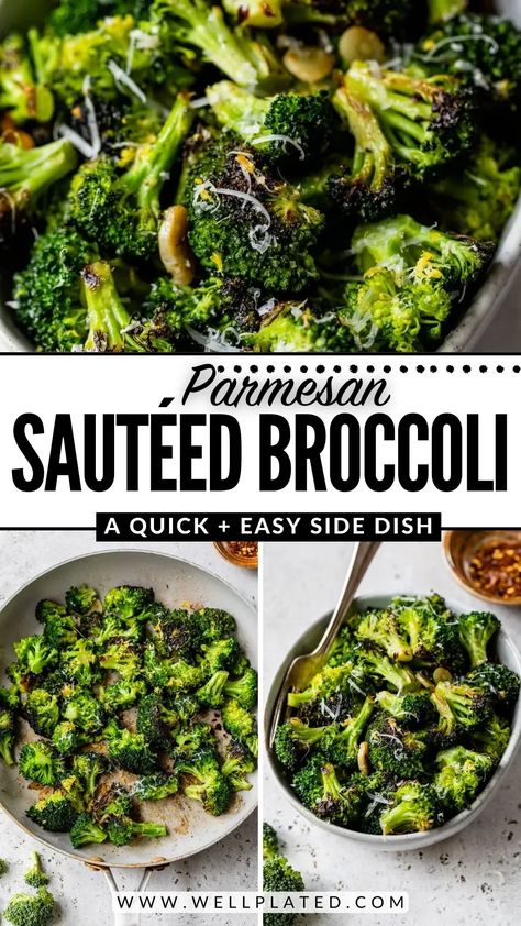 Low Cholesterol Broccoli Recipes, Broccoli Recipes Sauteed, Parmesan Broccoli Recipes, Frozen Broccoli Recipes, Sauce For Broccoli, Sautéed Broccoli, Seasoned Broccoli, Crock Pot Baked Potatoes, Broccoli Lemon