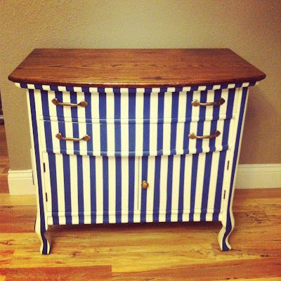 The Peacock Door: Dylan's Chest Dresser Redo, Ikea Dresser, Beautiful Dresser, Upholstery Diy, Furniture Rehab, Paint Projects, Old Dressers, Vertical Lines, Funky Furniture