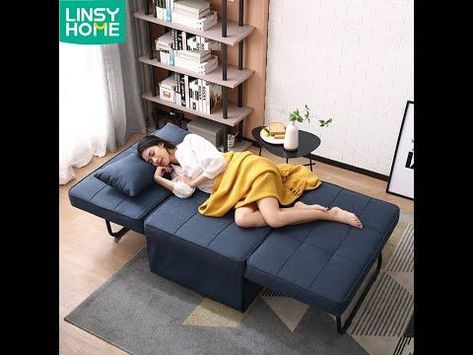 Small Apartment Couch, Small Couch In Bedroom, Sofa Come Bed, Sofa Bed For Small Spaces, Small Sofa Bed, Beds For Small Spaces, Fold Out Beds, Kombi Home, Portable Bed