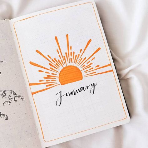 January Bullet Journal Cover, Bullet Journal Month Cover, Bullet Journal Cover Page Ideas, Journal Cover Page Ideas, Cover Page Ideas, Journal Cover Page, Bullet Journal Titles, Bullet Journal Work, Bullet Journal Month