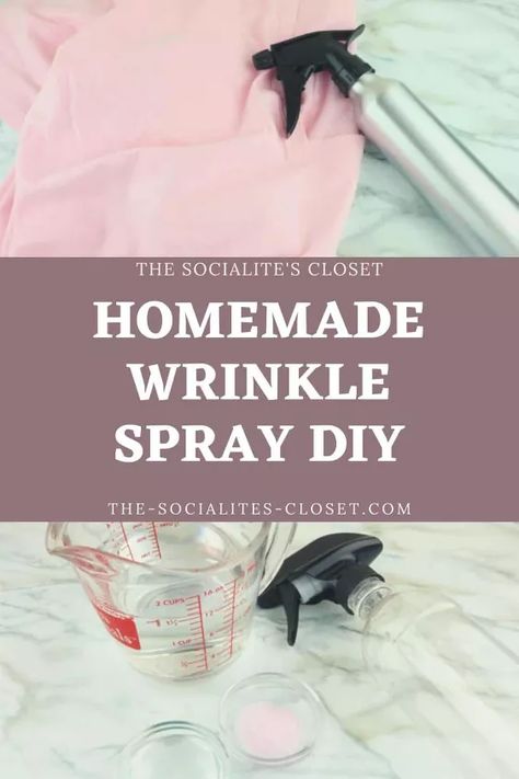 Best Wrinkle Spray Recipe | Hometalk Homemade Linen Spray, Ironing Spray, Remove Yellow Stains, Wrinkle Release Spray, Diy Wrinkles, Dry Cleaning At Home, Wrinkle Release, Closet Diy, Wrinkled Clothes