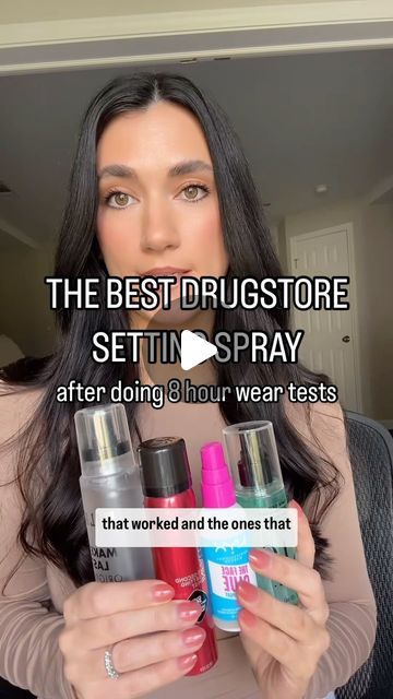 Taylor Margaret | Drugstore Maven on Instagram: "The best drugstore setting spray including all day wear tests. Let me know if there’s another i should try! Ones mentioned: 
elf power grip dewey setting spray
L’Oreal infallible settings spray
NYX the face glue setting spray
Milani make it last setting spray ￼
.
Drugstore makeup | drugstore setting spray | makeup setting spray" Setting Spray Drugstore, Settings Spray, Best Drugstore Setting Spray, Make It Last Setting Spray, Best Setting Spray, Nyx Setting Spray, Drugstore Setting Spray, Best Makeup Setting Spray, Setting Spray Makeup