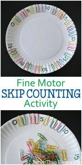 Grab a paper plate and some paper clips for this easy fine motor skip counting activity to help your kids learn to skip count by fives. #mathforkids Skip Counting Activities, Future Educator, Differentiated Learning, Counting Activity, Fine Motor Activities For Kids, Math Learning, Montessori Math, Math Manipulatives, Counting On