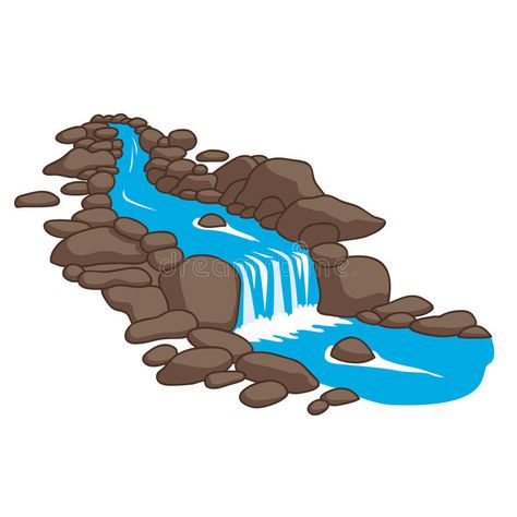 River flowing down stream across a stones. Blue river flowing down stream across , #ad, #stones, #Blue, #stream, #River, #flowing #ad River Drawing, River Flow, River Flowing, Bible Stories For Kids, Blue River, Concept Art Drawing, Cartoon Background, Art Drawings For Kids, Cartoon Clip Art