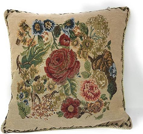 Amazon.com: Tache Home Fashion Morning Meadow Pillow Cover, 1 Piece : Everything Else Easy Pillows, Tapestry Cushion, Armchair Slipcover, Tapestry Pillow, Throw Pillow Inserts, Pillow Texture, Decorative Throw Pillow Covers, Cotton Throw Pillow, Square Pillow Cover