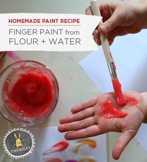 Easy homemade finger paint | Tinkerlab.com Homemade Finger Paint, Paint Recipe, Homemade Paint, Kids Homemade, Finger Paint, Homemade Art, Toddler Play, Toddler Art, Toddler Fun