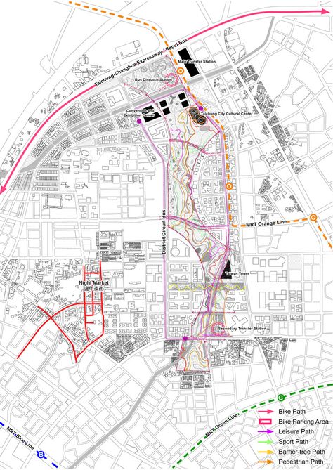 Culture Center, Taichung City, Urban Design Diagram, Urban Analysis, Urban Design Graphics, Henning Larsen, Urban Design Plan, Architecture Presentation Board, Architecture Panel