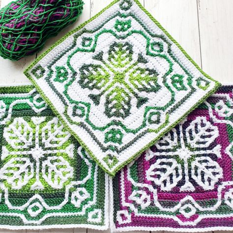 Cable Stitch Crochet Blanket, Granny Square Häkelanleitung, Crochet Square Blanket, Crochet Hot Pads, Crochet Skirt Pattern, Unique Tools, Mosaic Crochet, Celtic Patterns, Kawaii Crochet