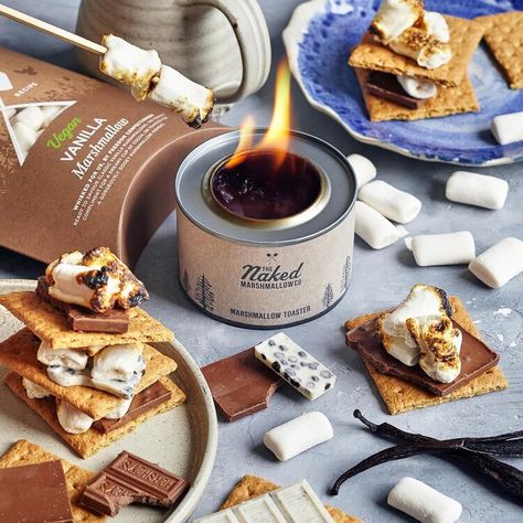 Vegetarian Marshmallows, Smores Kit, Marshmallow Smores, Smores Kits, Toasting Marshmallows, Gourmet Marshmallow, Gourmet Gift Box, Vegan Marshmallows, Toasted Marshmallow