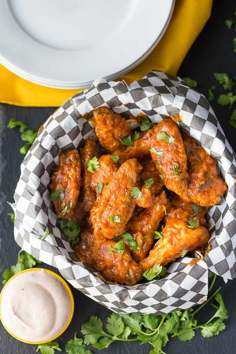 Spicy Butter Chicken Wings - Take your tailgate to India! These game day treats pack a little heat and a ton of flavor with a delicious dipping sauce. Chicken Wings Photography, Spicy Butter Chicken, Butter Chicken Wings, Buttered Chicken, Bbq Dinners, Chicken Wings Recipes, Spicy Butter, Korean Chicken Wings, Best Chicken Wings