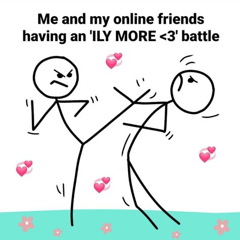 Online Friends Quotes, Online Friends, Facebook Memes, Cute Messages, Wholesome Memes, Cute Memes, Love Memes, Fb Memes, Stick Figures