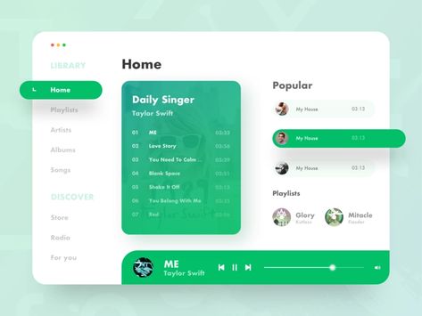 Fresh music by JIANGGM | Dribbble | Dribbble Ui Design Dashboard, Dashboard Ui, Dashboard Design, Ui Design Inspiration, Ui Inspiration, Web Layout, Ux Web Design, Music Design, User Interface Design