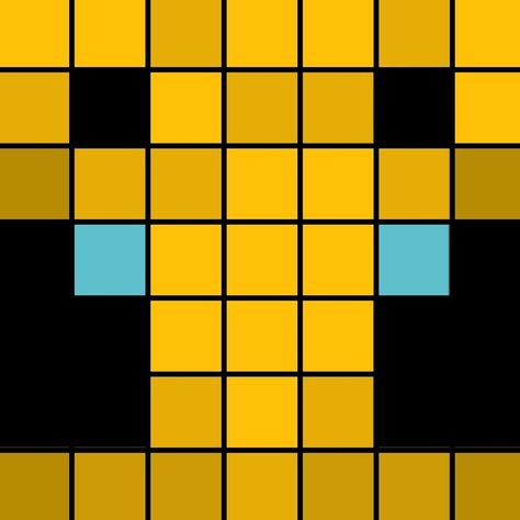 minecraft bee 7x7 gridded painting guide Paper Minecraft Bee, Minecraft Bee Pixel Art Grid, Minecraft Square Painting, 7x7 Pixel Art, Minecraft Bee Painting, Minecraft Bee Wooden Blocks, Grid Painting Ideas, Minecraft Bee Lights, Minecraft Grid Art