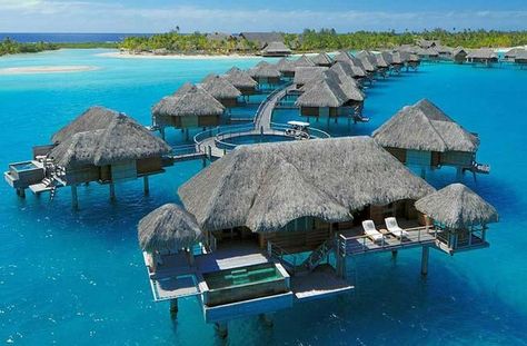 Perched above the water on stilts, overwater bungalows offer a one-of-a-kind escape. Start planning your getaway with our top picks. Bora Bora Resorts, Honeymoon Resorts, Destination Voyage, Vacation Places, Bora Bora, Travel Goals, Pretty Places, Dream Destinations, Places Around The World