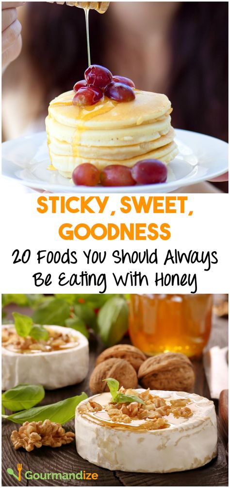 These are just some of our favorite HONEY-LICIOUS foods! What To Eat With Honey, Ways To Eat Honey, Things To Eat With Honey, Breakfast With Honey, Food With Honey, Honey Remedies, Pure Honey, Honey Recipes, Recipe Roundup