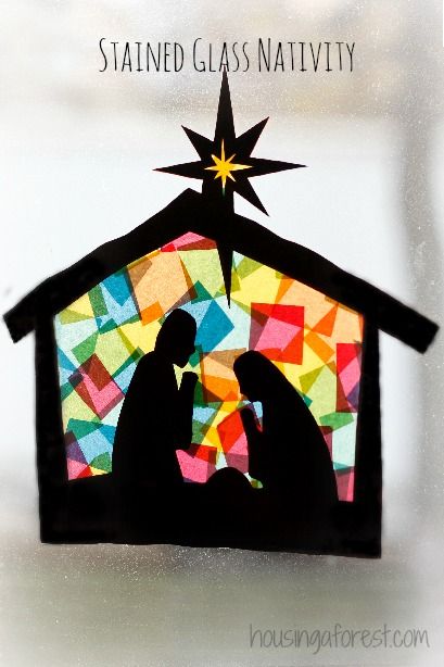 Christ Centered Christmas Crafts, Religious Christmas Crafts, Stained Glass Nativity, Christian Christmas Crafts, Advent Crafts, Christ Centered Christmas, Religious Christmas Cards, Preschool Christmas Crafts, Christmas Crafts For Kids To Make