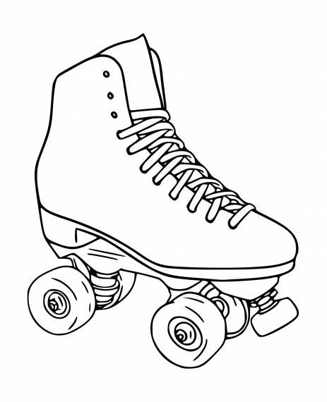 Skating Ring, Skate Tattoo, Roller Skate Birthday Party, Flamingo Coloring Page, Roller Skate Birthday, Dibujo Simple, Retro Roller Skates, Cars Coloring Pages, Bird Coloring Pages