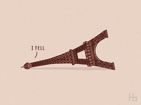 Punny Puns, Cute Puns, Bad Puns, Funny Illustration, The Eiffel Tower, Oui Oui, E Card, Funny Puns, Bones Funny