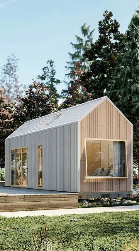 Tiny Home Ideas, Scandinavian Exterior, Segi Lima, Tiny House Exterior, Tiny House Inspiration, Casa Container, Modern Tiny House, Shed Homes, Starter Home