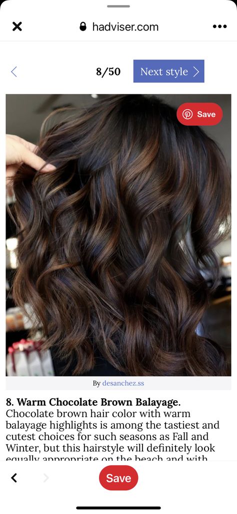 High And Low Lights Hair Brown Brunettes, Reverse Balayage Brunette, Dimensional Brunette Dark, Winter Brunette, Rich Brown Hair, Women Things, Highlights For Dark Brown Hair, Dark Fall Hair, Chocolate Hair