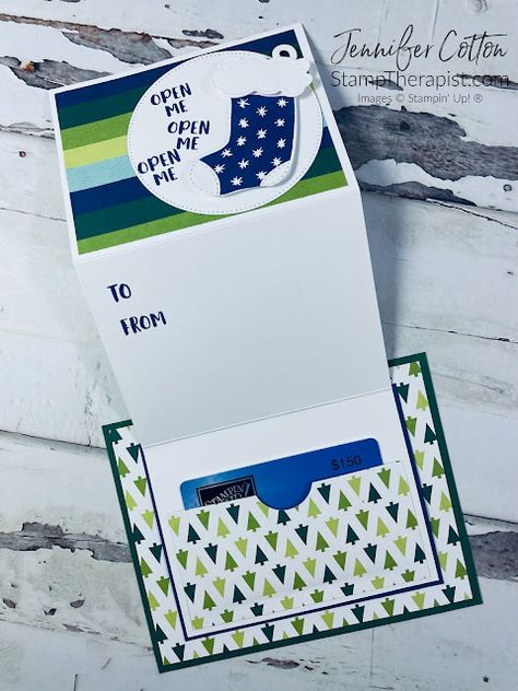 Gift Card Cards Diy, Sending Cheer Stampin Up Tags, Su Gift Card Holders, Stampin Up Christmas Gift Tags 2023, Homemade Gift Card Holders, Gift Card Holders Stampin Up Tutorials, Sending Cheer Stampin Up Cards, Stampin Up Sending Cheer, Stampin Up Gift Card Holder Ideas