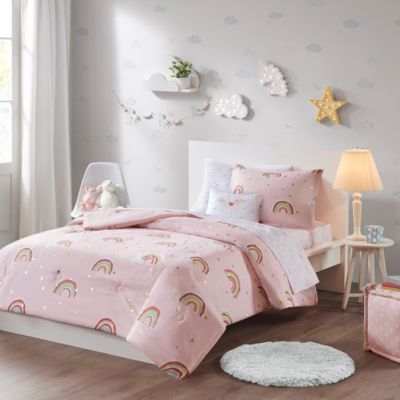 Katie White, Full Comforter Sets, Rainbow Bedding, Kids Comforters, Pink Comforter, Home Essence, Twin Comforter Sets, Mia 3, Bedding Stores