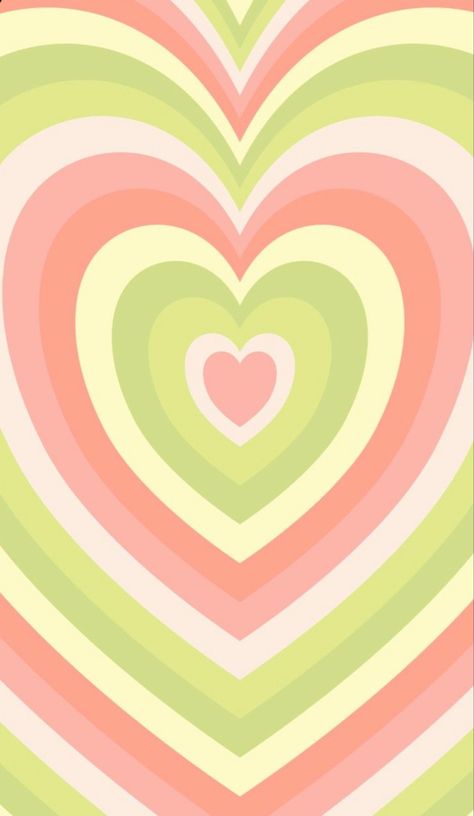 Preppy Colors Wallpaper, Radiating Heart Wallpaper, Trendy Heart Wallpaper, Heart Wallpaper Pastel, Multi Color Background, Heart Backgrounds, Beauty And The Beast Movie, Orange Heart, Cute Christmas Wallpaper