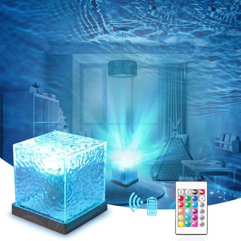 Water Lamp, Night Lamp For Bedroom, Glow Lamp, Ocean Room, Ball Lamps, Viria, Crystal Table Lamps, Water Ripples, Office Bar