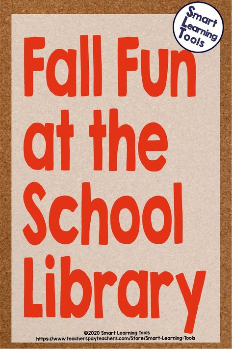 Fall Fun at the School Library: 3 ideas for fun Fall Learning October Library Lessons, Fall Library, Excited For Fall, Ideas For Fun, Elementary School Library, High School Library, Fall Lessons, Library Website, Teacher Activities