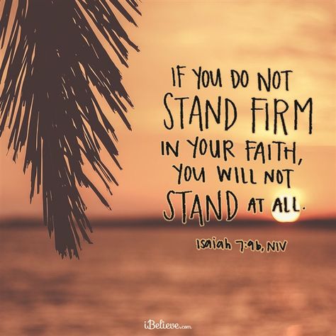 If You Do Not Stand Firm in Your Faith - Inspirations Stand Firm In Your Faith, Wendy's Frosty, Spiritual Fitness, Today's Inspiration, Worship Lyrics, 7 Sins, Inspirational Blogs, Faith Encouragement, Stand Firm