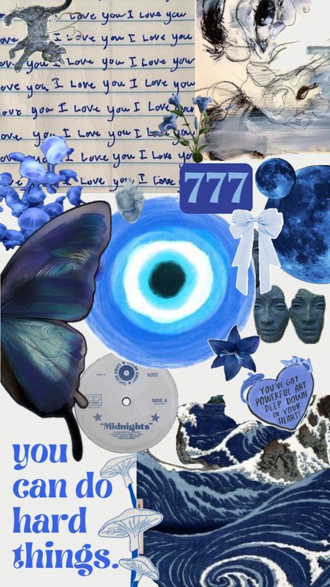 Evileye , evil eye aesthetic, 777 , angel number , protection , aesthetic wallpaper, blue aesthetic, blue wallpaper , shuffle , ideas , blue collage , #777 #blue #aestheticwallpaper #aesthetictumblr #evileye #wallpaper #visionboard #aura #auras #butterfly #moon #nazar #ideasforyou Tumblr, Dark Blue Aesthetic Collage, Iph Wallpaper, Aesthetic Wallpaper Iphone Y2k, Wallpaper Iphone Y2k, Collage Photos, Wallpaper Iphone Aesthetic, Iphone Wallpaper Iphone, Artsy Background