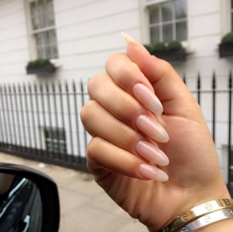 KHAYANDERSON Gelish Nails Designs, Long Round Nails, Long Oval Nails, Nails Board, Rounded Acrylic Nails, Oval Acrylic Nails, Nail Goals, Gelish Nails, Almond Acrylic Nails