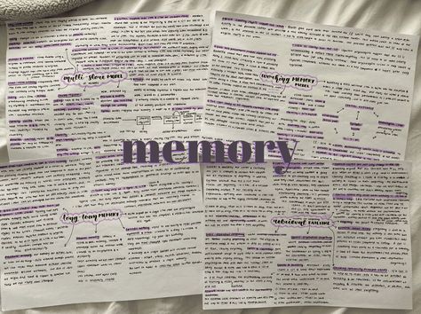 Aqa Psychology A Level Revision, Memory Psychology, A Level Psychology, Psychology Revision, Long Term Memory, Psychology A Level, Psychology Notes, Straight A, Working Memory