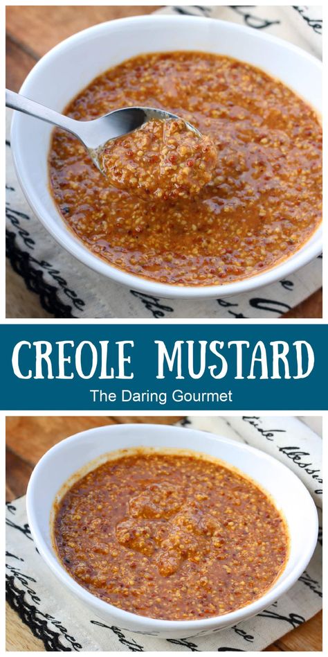 Creole Mustard Essen, Creole Mustard Recipe, Amazing Dips, Daring Gourmet, Homemade Mustard, Springtime Recipes, Creole Mustard, Braised Lamb Shanks, Creole Cooking