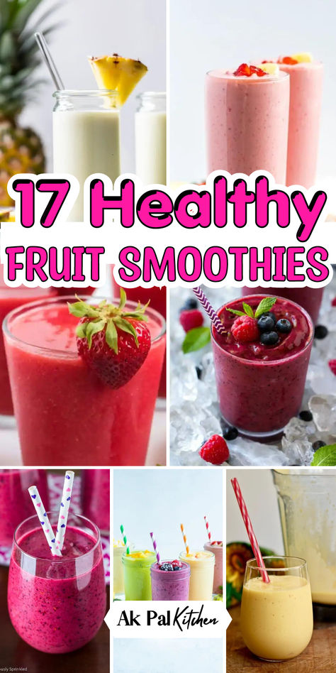 Kickstart your day with a burst of vitality using these healthy fruit smoothie recipes. Enjoy a collection of healthy smoothies for fat burning that not only taste amazing but also support your wellness journey. Savor the creaminess of fruit smoothies made with wholesome yogurt, chia seeds, and orange juice, or dive into the refreshing world of a berry smoothie. Enjoy the vibrant world of healthy fruit smoothie recipes for weight loss. Best Fruit Smoothie Recipes Blenders, All Fruit Smoothie Recipes, Berry Breakfast Smoothie, All Natural Smoothie Recipes, Smoothie Frozen Fruit Recipes, Smoothie Recipes Healthy Breakfast Easy, High Protein Fruit Smoothies, Fruit Smoothie Recipe, Fruit Protein Smoothie Recipes