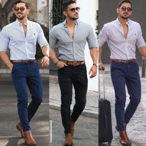 Mens Outfits Dressy, Best Formal Dresses, Mens Smart Casual Outfits, Mens Business Casual Outfits, Formal Men Outfit, Man Dressing Style, Classy Outfits Men, Smart Casual Men, Men Fashion Casual Shirts