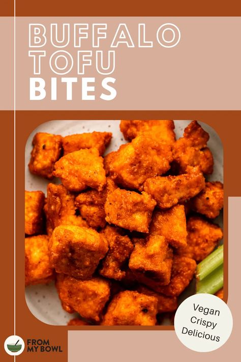 These crispy oven-baked Vegan Buffalo Tofu Bites are drenched in a spicy buffalo wing sauce and perfect as an appetizer or dinner protein! Crispy Buffalo Tofu, Dinner Protein, Tofu Bites, Best Tofu Recipes, Buffalo Tofu, Tofu Tacos, Tofu Recipes Vegan, Buffalo Wing, Buffalo Wing Sauce