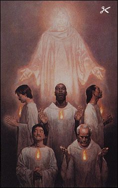 Keepers of the Flame by Thomas Blackshear. My all time favorite Christian artist. Thomas Blackshear, Biblical Artwork, Bible Artwork, Luke 2, Bible Pictures, Prophetic Art, Credit Tips, Afrocentric Art, Christian Artists