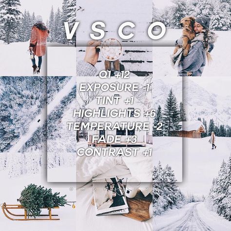 Free filter❕This filter is gorgeous and would be perfect for a feed. It literally goes with everything. Of course you might need to make… Vsco Filter Winter, Winter Filter, Christmas Instagram Pictures, Vsco Filter Free, Spiegel Selfie, Vsco Themes, Vsco Tutorial, Best Vsco Filters, Winter Presets