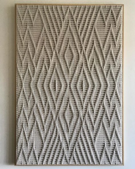 Matthias De Vogel on Instagram: “Chiefblanket 1 by Fault lines available @mobilia_interior #cordweaving #handwoven #tableloom #sustainable #textiles #fiberart…” Textile Panels Wall, Minimalist Weaving, Woven Mandala, Wood Wall Texture, Monochrome Weaving, Macro Weave Wall Hanging, Macra Weave Wall Hanging, Fine Art Textiles, Woven Furniture