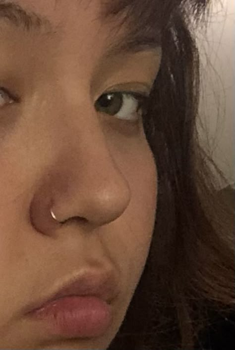 #aesthetic #love #nosering #piercing Pierced Nose Aesthetic, Nosering Piercings Aesthetic, Nose Piercing Y2k, Gold Nose Piercing Aesthetic, Nose Piercing Hoop Aesthetic, Hoop Nose Ring Aesthetic, Aesthetic Nose Piercing Stud, Nose Piercing Inspiration, Right Nose Piercing